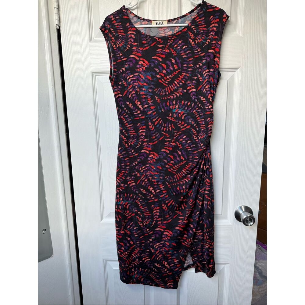 Verse Dress Small Women's Orange Purple Slit Made in USA